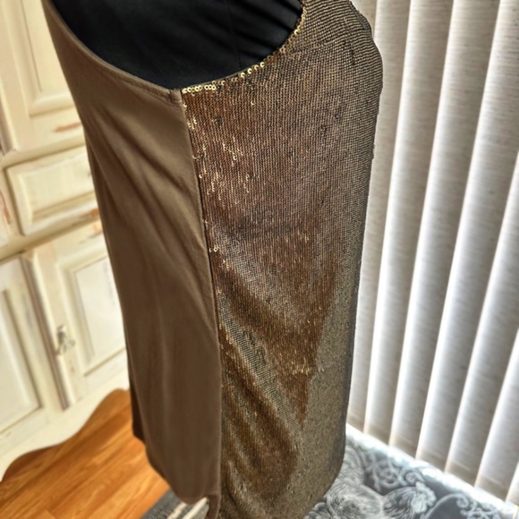 ANTHROPOLOGIE Bronze Sequined Top - Picture 3 of 5